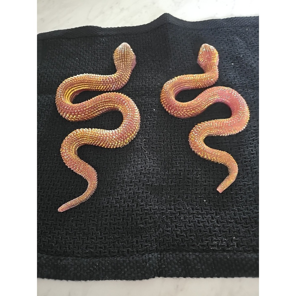 Handmade Resin Snakes Decoration Gift  Pink Gold 2 Snakes. 606 - Picture 5 of 10